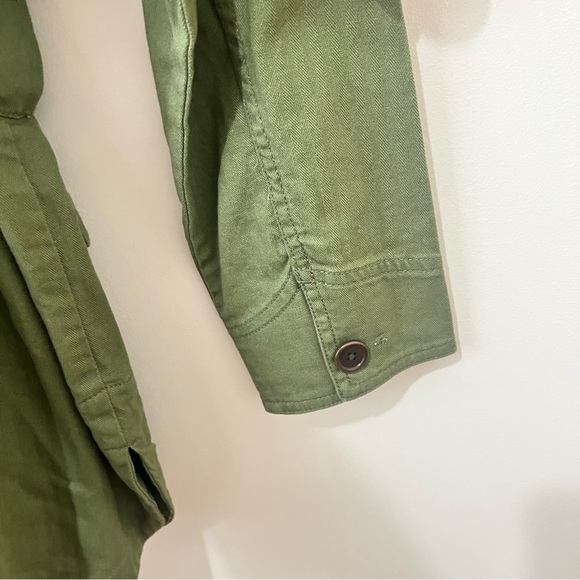 Madewell Tie-Waist Military Jacket Olive Green Gorpcore Hiking Outdoor Small - Picture 8 of 11